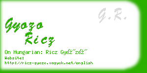 gyozo ricz business card